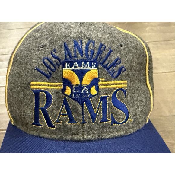 Vintage 90s The Game NFL Los Angeles Rams Adjustable SnapBack Hat Baseball Cap - Picture 2 of 8